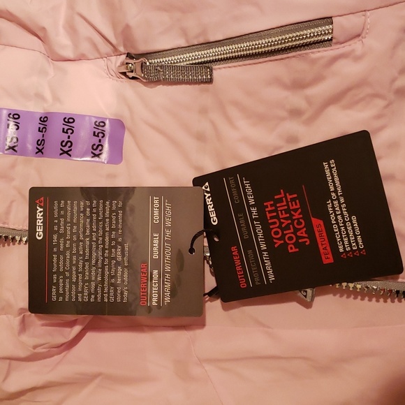 Gerry Girls Rose Mist Pink Hooded Jacket Coat SZ XS- 5/6 Warm Without the Weight - Picture 8 of 10